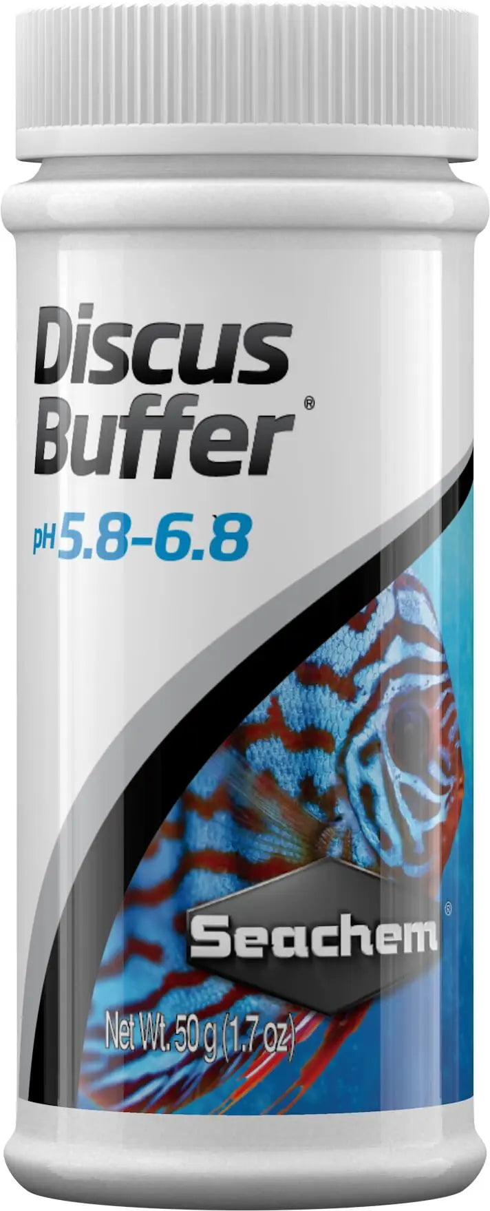 Seachem Discus Buffer 50 g – aquarium water conditioner that lowers and stabilizes pH for Discus fish