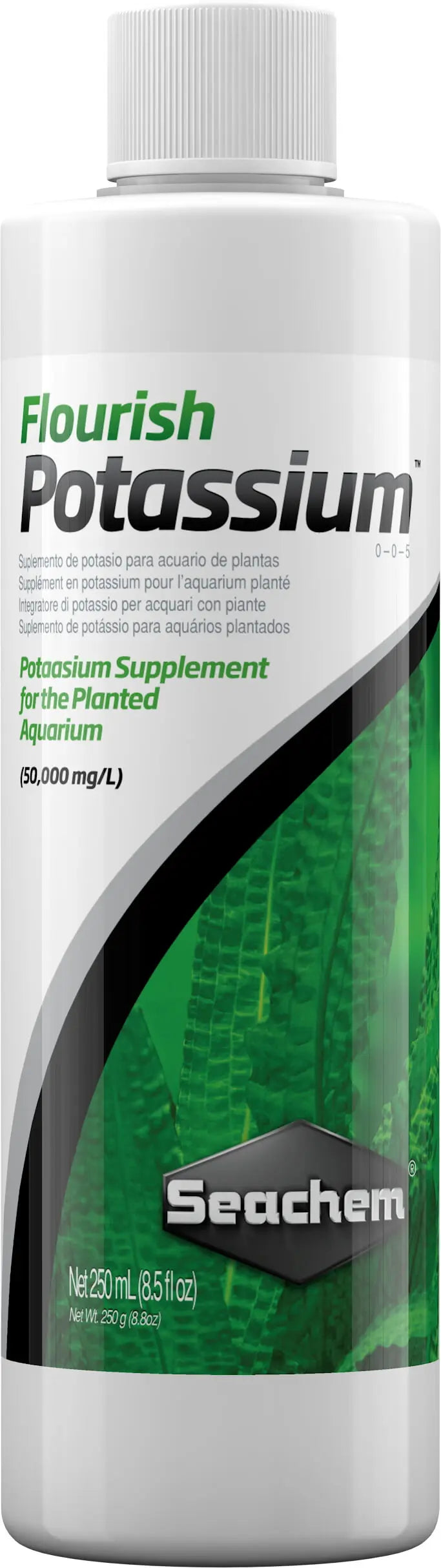 Seachem Flourish Potassium 250 mL bottle – potassium supplement for freshwater planted aquariums