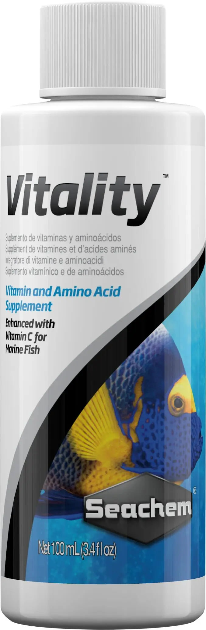 Seachem Vitality 100 mL bottle vitamin supplement for freshwater and saltwater aquarium fish