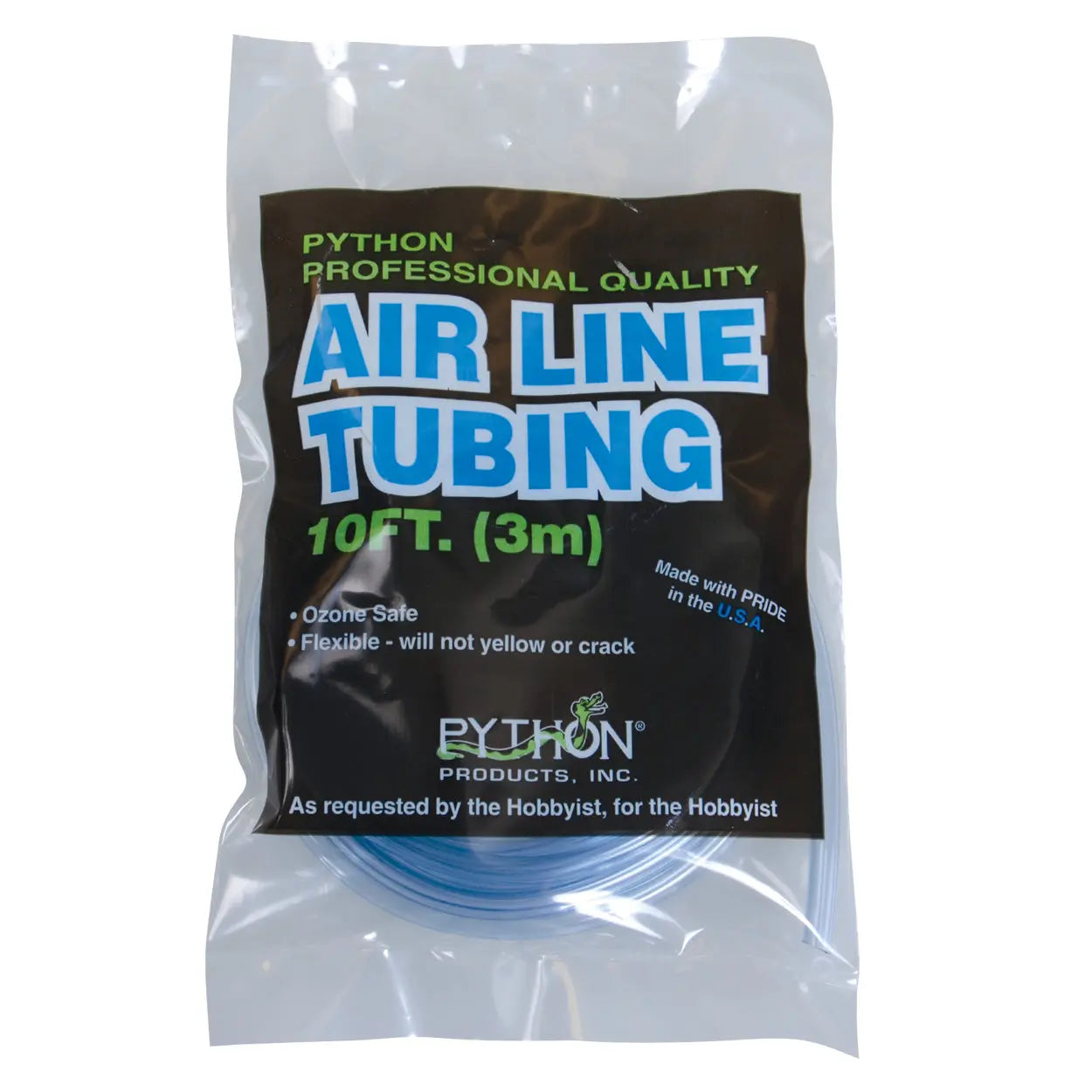 Python Air Line Tubing 10 ft – flexible aquarium tubing for air pumps, air stones, and sponge filters