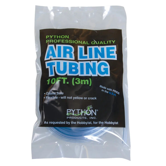 Python Air Line Tubing 10 ft – flexible aquarium tubing for air pumps, air stones, and sponge filters
