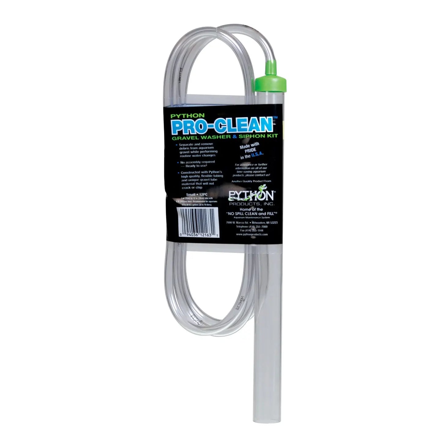 Python Pro-Clean Small aquarium gravel washer with 12-inch tube and 6-foot siphon hose
