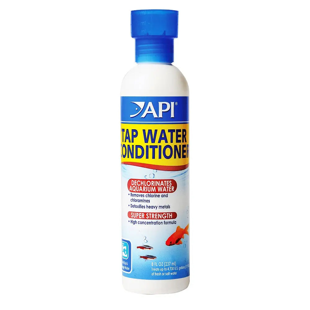 API Water Conditioner 8 oz bottle β aquarium water treatment that neutralizes chlorine, chloramine, and heavy metals