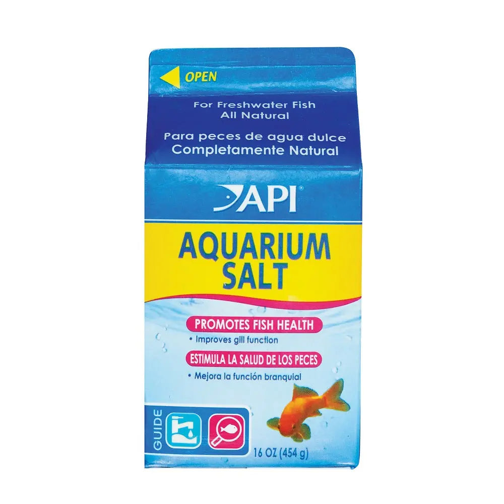 API Aquarium Salt 16 oz box β freshwater aquarium salt used to reduce fish stress and support health