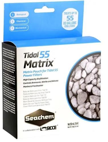 “Seachem Tidal 55 Matrix Cartridge – biological filtration media for beneficial bacteria growth and ammonia removal in freshwater and marine aquariums.”