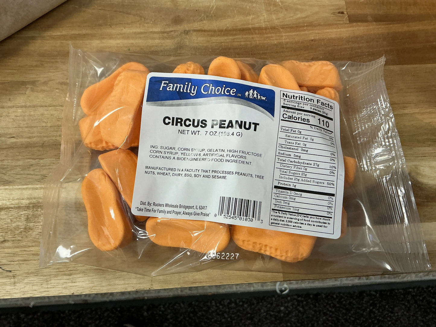 Rucker’s Circus Peanuts 7 oz