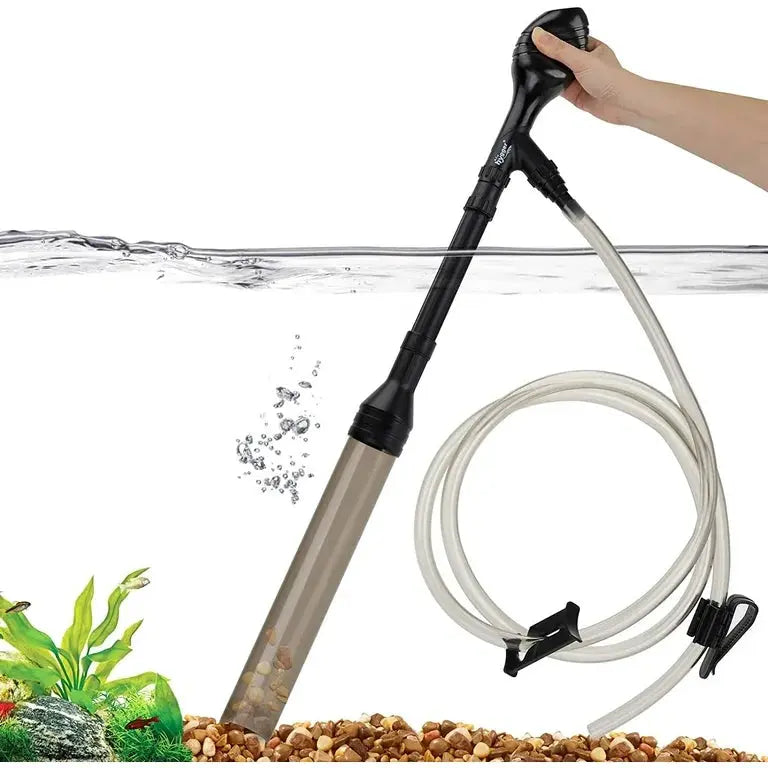 Hygger HG013-L Manual Aquarium Gravel Cleaner – hand-operated siphon tool for gravel vacuuming, sand washing, and water changes