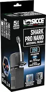Sicce Shark Pro Nano Internal Filter – compact, magnetic modular aquarium filter with adjustable flow and multi-stage filtration for small tanks
