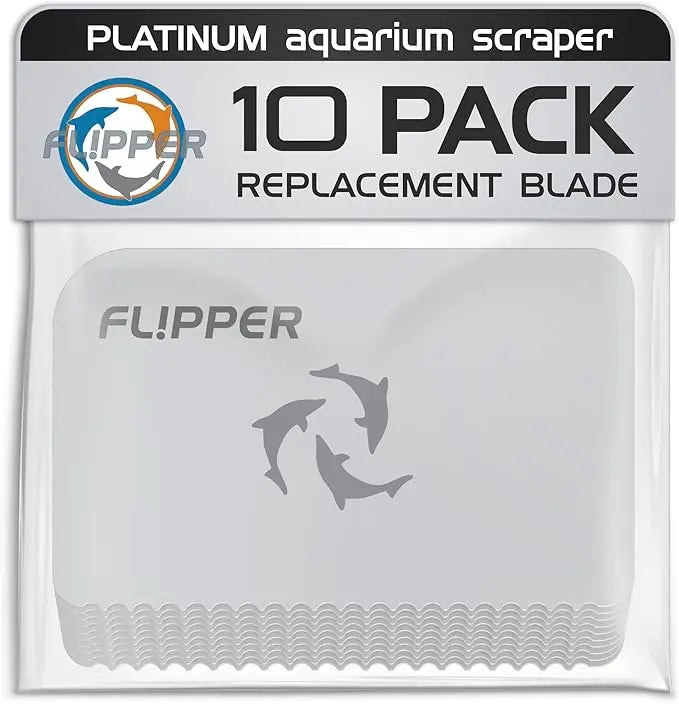 Flipper Replacement Blades โ stainless steel and plastic blade refills for Flipper Nano, Standard, and Max aquarium cleaners.