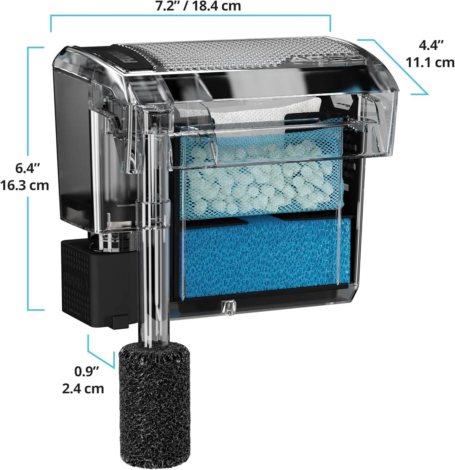 Fluval AquaClear AC50 power filter – hang-on-back aquarium filter for tanks up to 50 gallons