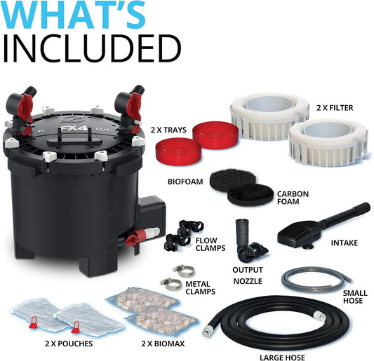 Fluval FX4 canister filter – mid-size high-performance multi-stage aquarium filter for tanks up to 250 gallons