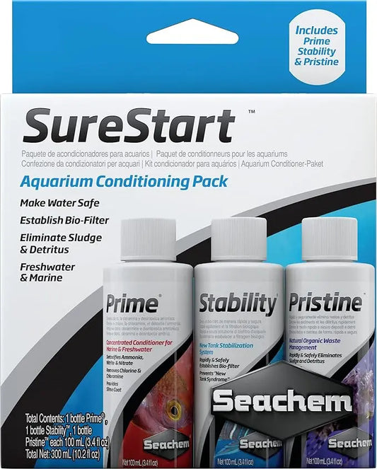 Seachem SureStart aquarium conditioning pack freshwater marine