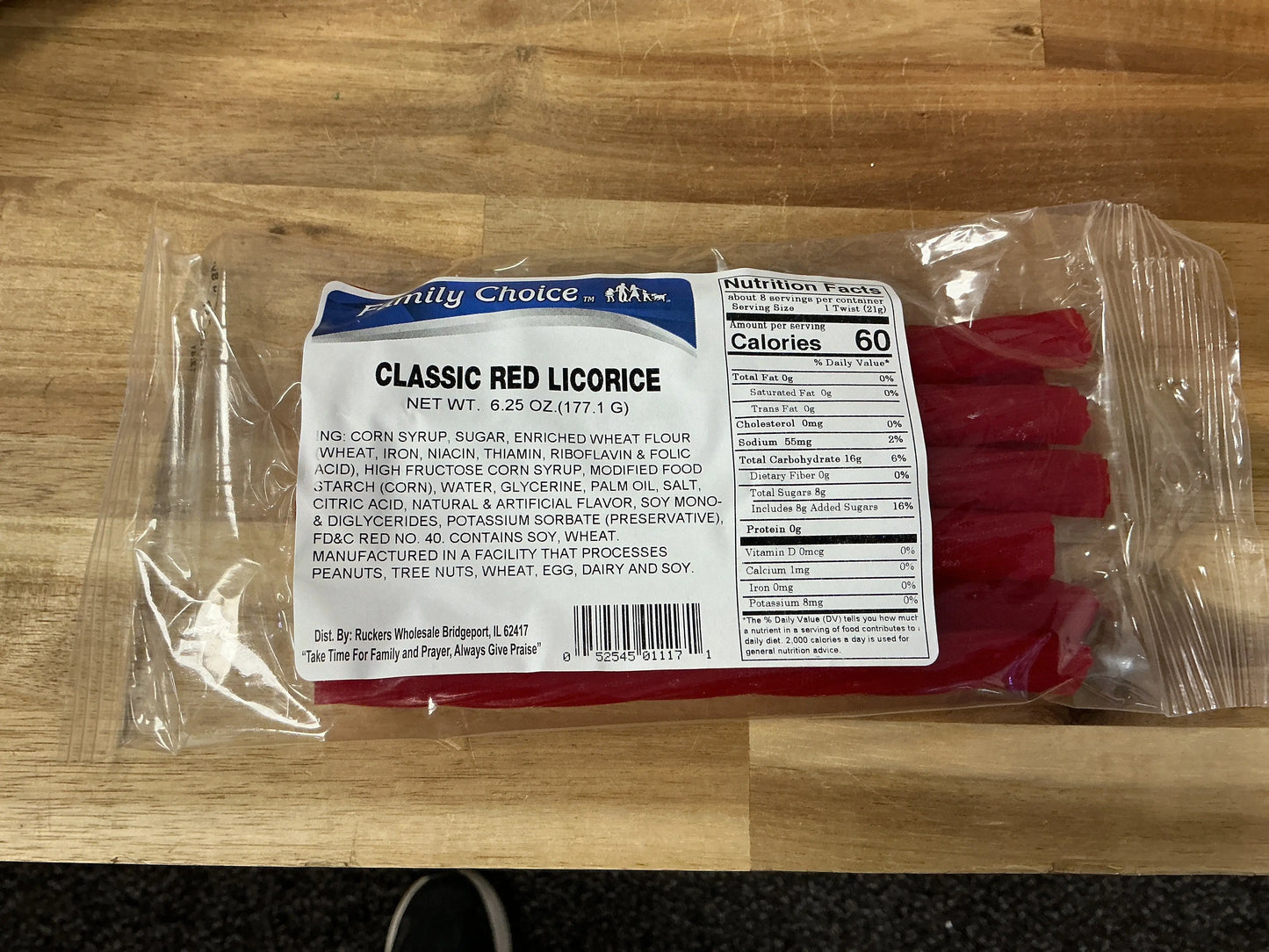 Rucker’s Classic Red Licorice 6.25 oz