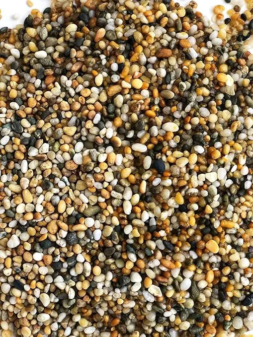 Pisces Gold Pearl Aquarium Substrate 10 lb bag – natural shimmering gold gravel safe for freshwater aquariums, plants, and fish.