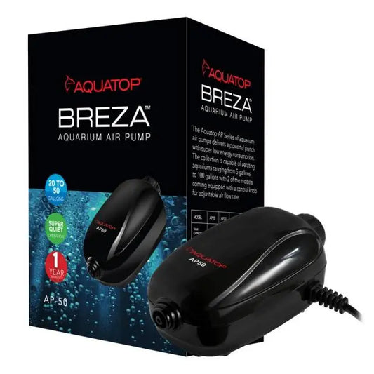 Aquatop Breza AP-50 – Silent, Reliable Aquarium Air Pump Tropical Treasures Wyo LLC