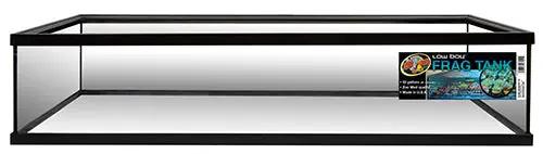 Zoo Med Low Boy Frag Aquarium – 50 gallon shallow glass tank with wide footprint and clear viewing, ideal for coral fragging or planted aquascapes