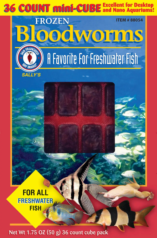 Frozen Food San Francisco Bloodworms mini 1.75oz Tropical Treasures Wyo LLC