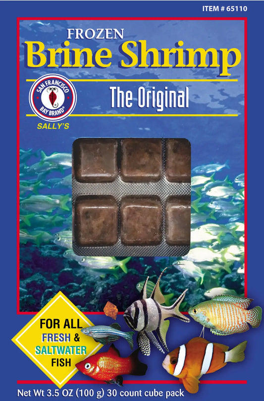 San Francisco Bay Brand Frozen Brine Shrimp 3.5 oz blister pack – aquarium fish food