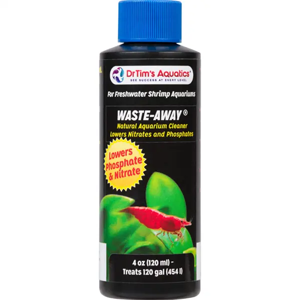 DrTim's Shrimp Waste Away 4oz beneficial bacteria cleaner for shrimp aquariums and planted tanks