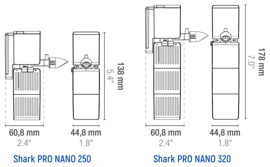 “Sicce Shark Nano 320 Internal Filter – compact 85 GPH modular aquarium filter for nano, betta, and shrimp tanks.”