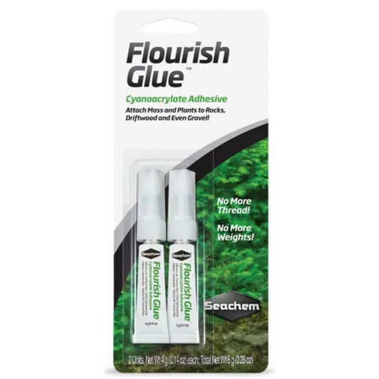 Seachem Flourish Glue – 2 pack 4g tubes instant gel adhesive for aquarium plants and corals