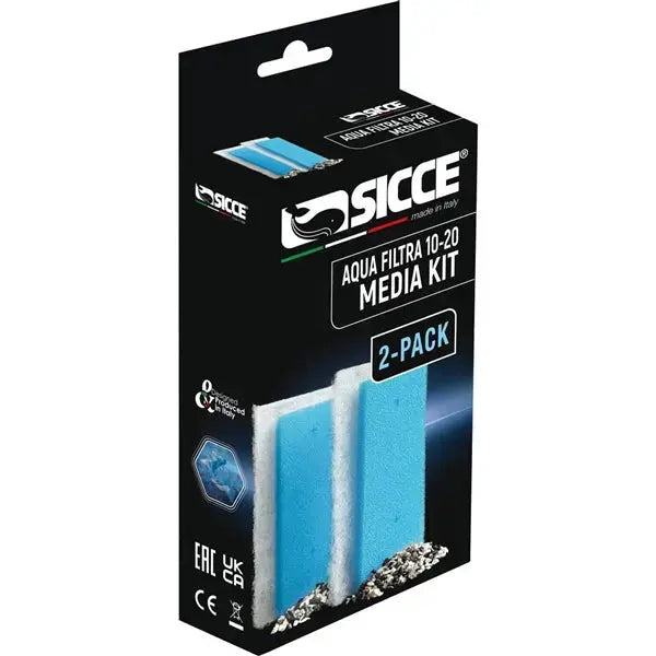 Sicce Aqua Filtra 10 20 Replacement Kit with two filter media units