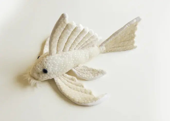 Green Pleco Longfins Plecostomus Plush – soft aquarium plush toy with flowing fins