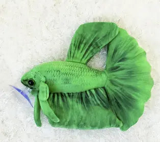 GreenPleco Betta Grün Plush – soft green Betta fish stuffed toy for aquarium enthusiasts