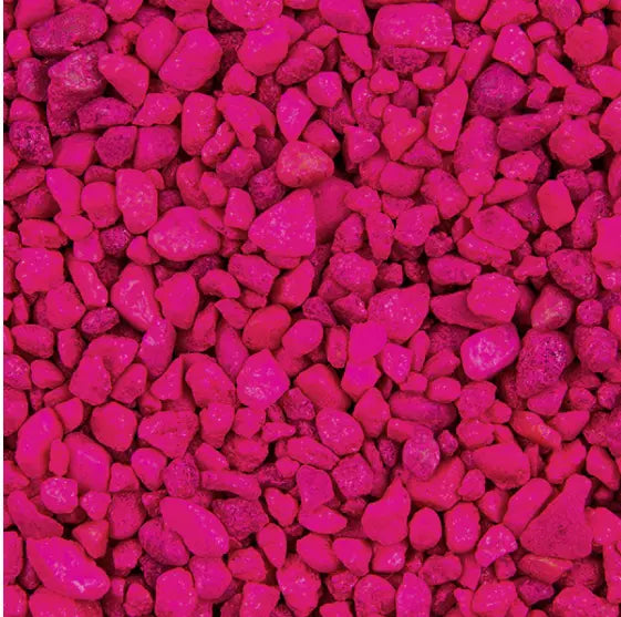 Estes Permaglo Pink Aquarium Gravel bright pink decorative substrate for freshwater aquariums, betta tanks, and colorful fish displays