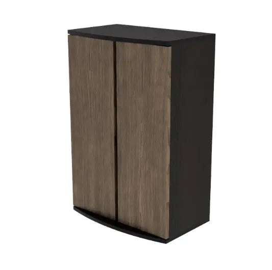 Tideline 23.4 Bowfront Stand black aquarium stand with walnut doors for bowfront fish tanks