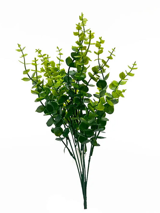 16-inch Mini Eucalyptus artificial aquarium plant – eucalyptus-style aquarium décor, fish-safe and low maintenance.