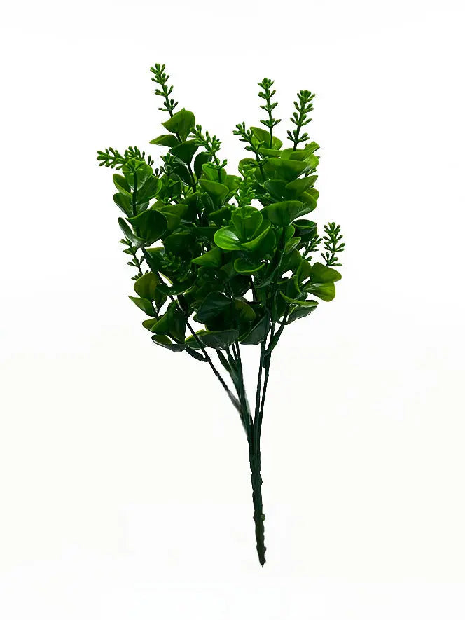 12-inch Eucalyptus artificial aquarium plant – fish-safe decor with natural eucalyptus-style leaves, adds texture and safe cover for freshwater fish