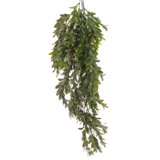 30-inch Hanging Vine White – tall artificial aquarium plant with bright white trailing leaves, fish-safe decor for large freshwater tanks.
