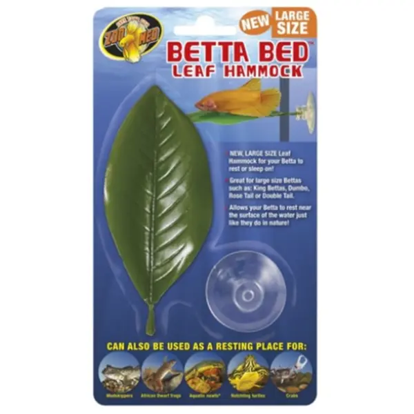Zoo Med Large Betta Bed Leaf Hammock Natural Resting Spot for Bettas