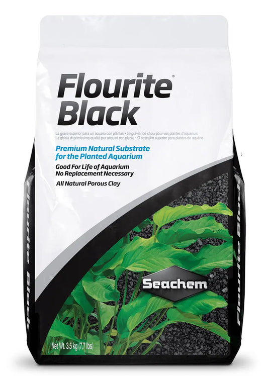 Seachem Flourite Black 7.7 lb aquarium substrate bag for planted tanks