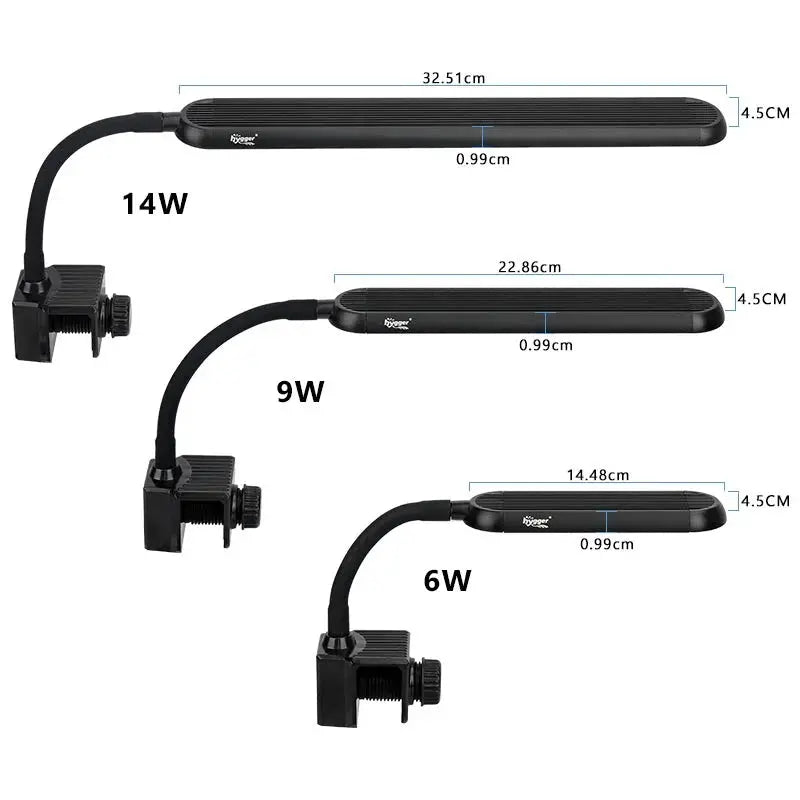 Hygger HG033-14w Nano Tank Mini Clip On LED Tropical Treasures Wyo LLC