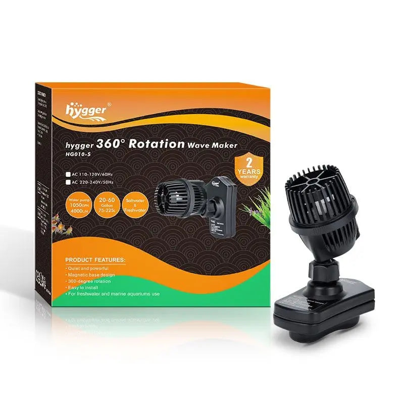 Hygger HG010-S Wave Maker – compact magnetic 360° circulation pump for freshwater or saltwater aquariums