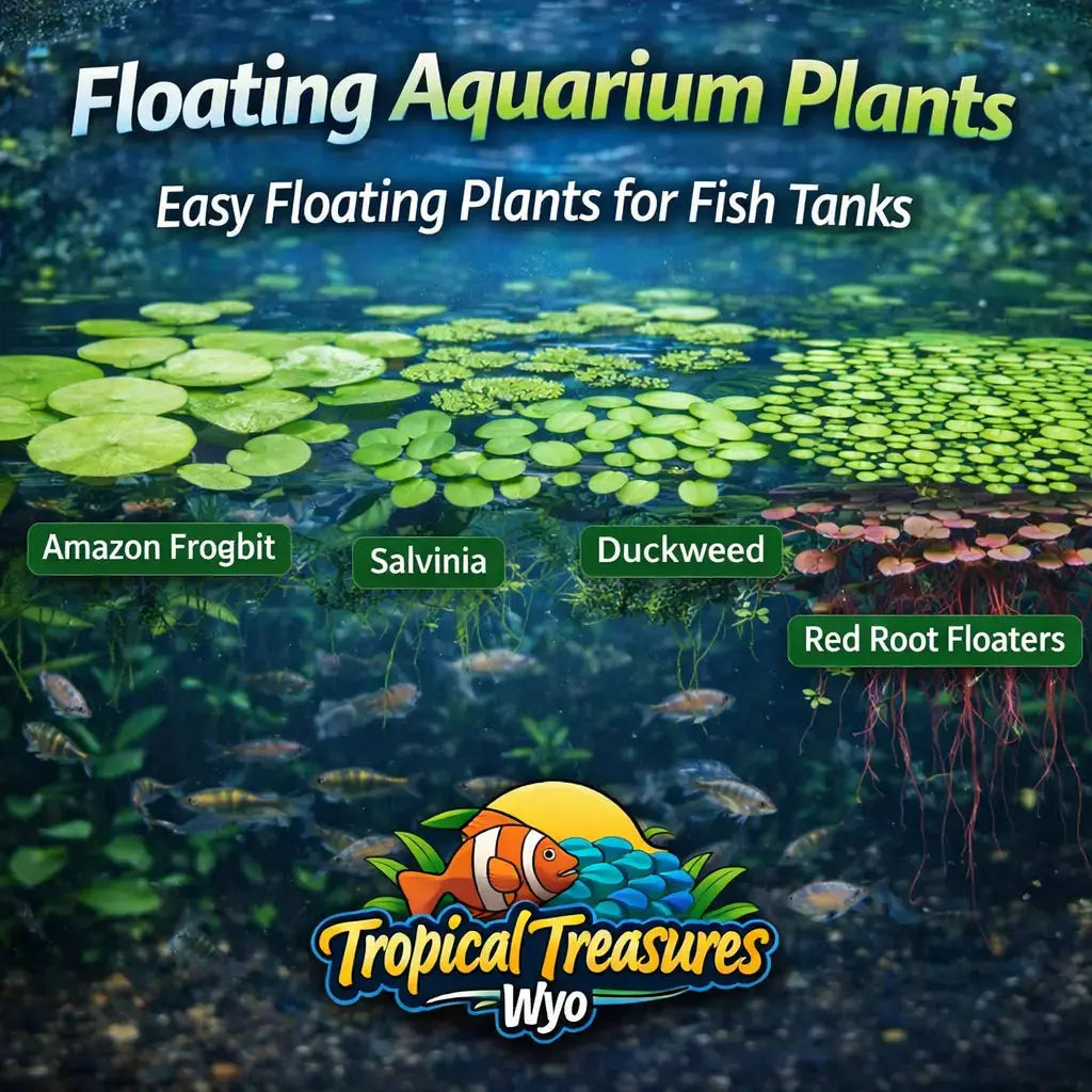 floating aquarium plants frogbit salvinia duckweed freshwater fish tank floating plants