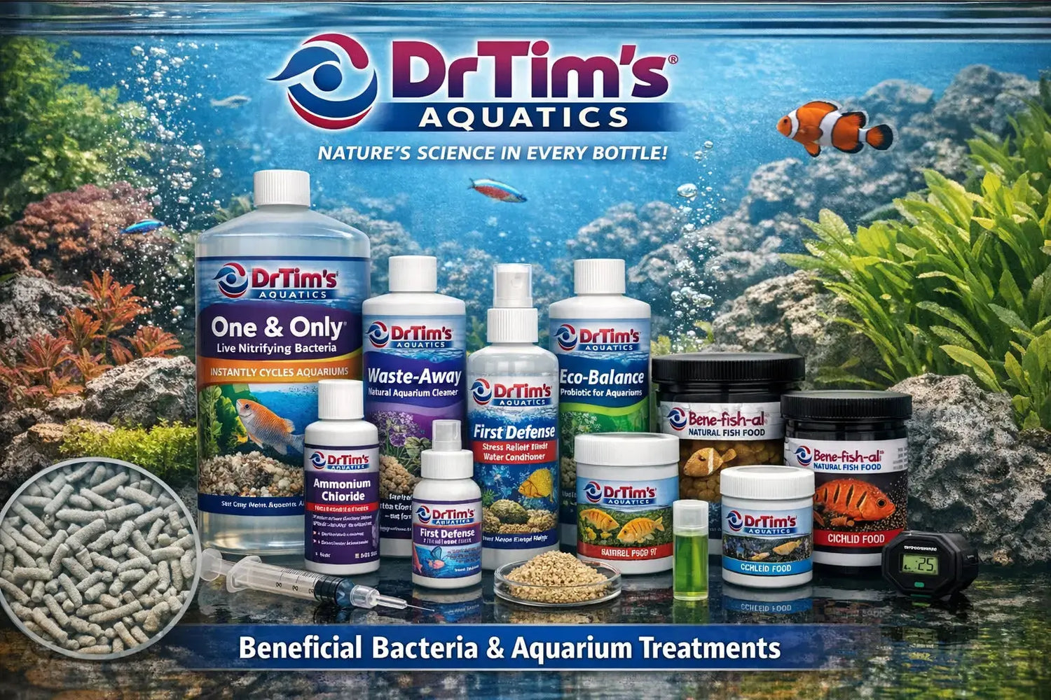 dr tims aquatics products beneficial bacteria aquarium treatment freshwater tank