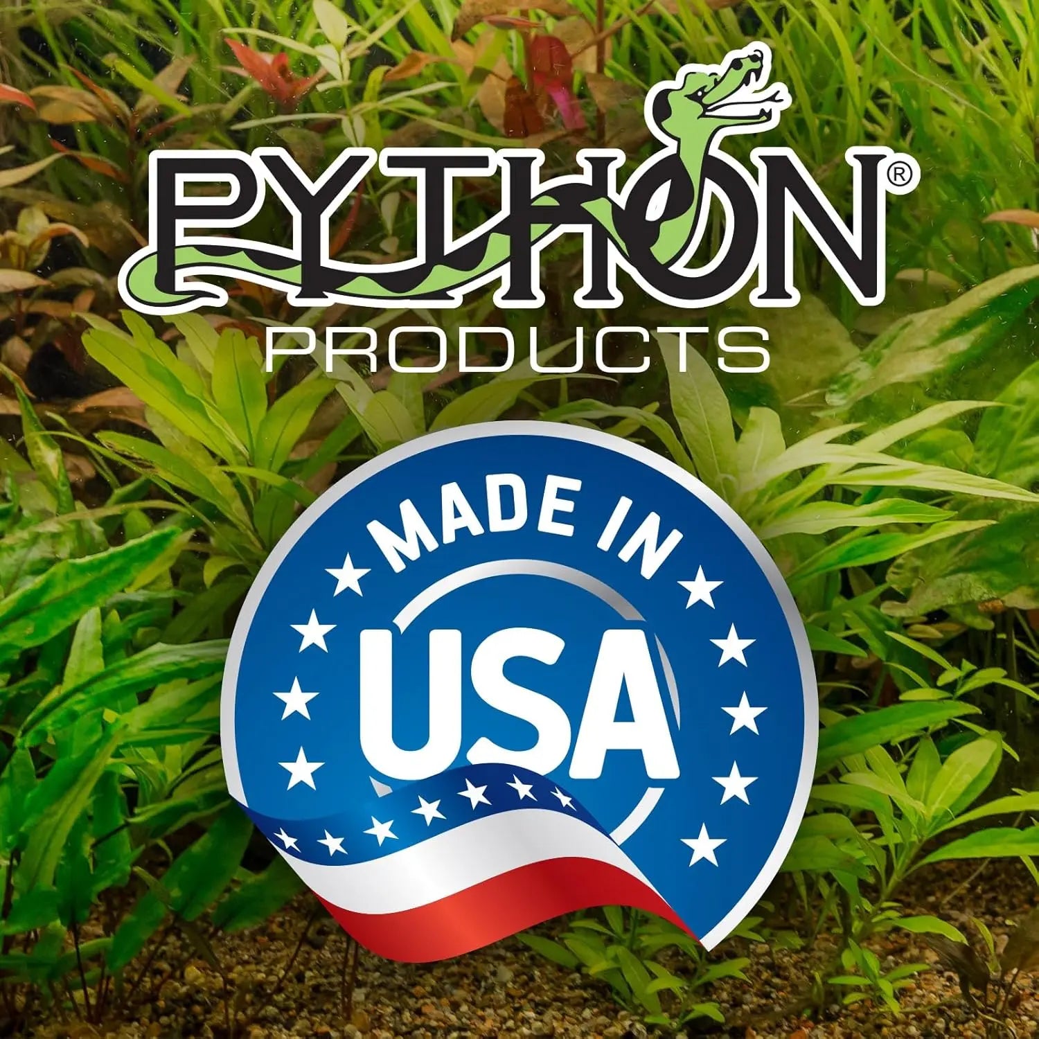 Python No Spill Clean & Fill aquarium water changer systems in 25 ft, 50 ft, and 75 ft sizes for no-bucket water changes and gravel vacuuming.