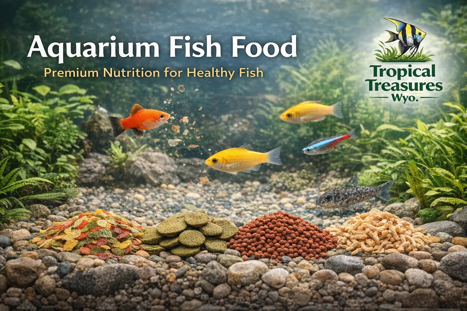 aquarium fish food flakes pellets wafers freshwater fish diet