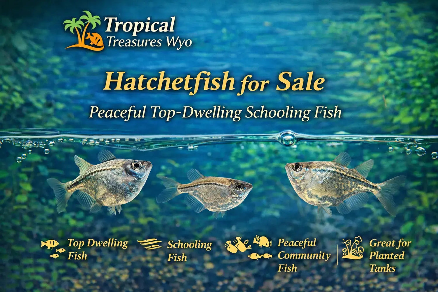 Hatchetfish for sale peaceful top-dwelling freshwater schooling fish for planted aquariums and community tanks