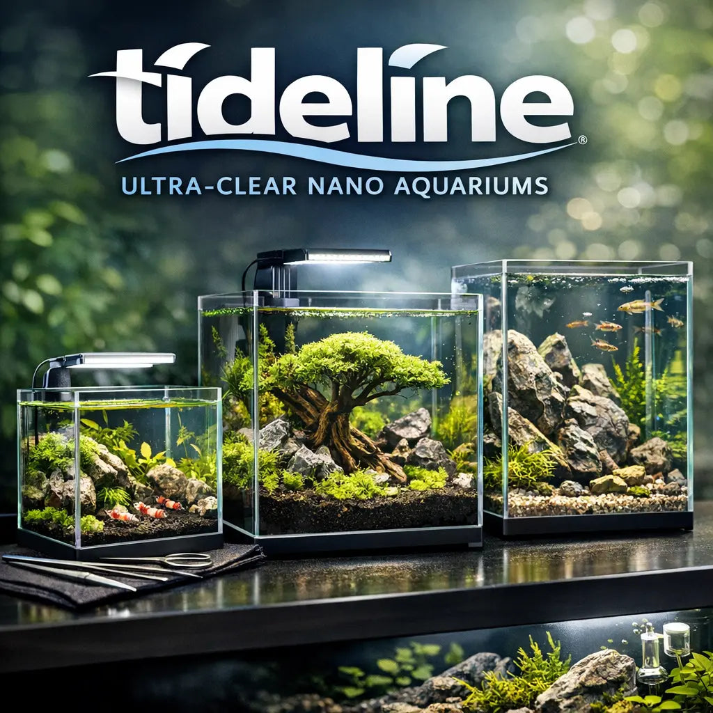 tideline ultra clear nano aquarium rimless glass planted shrimp tank aquascape