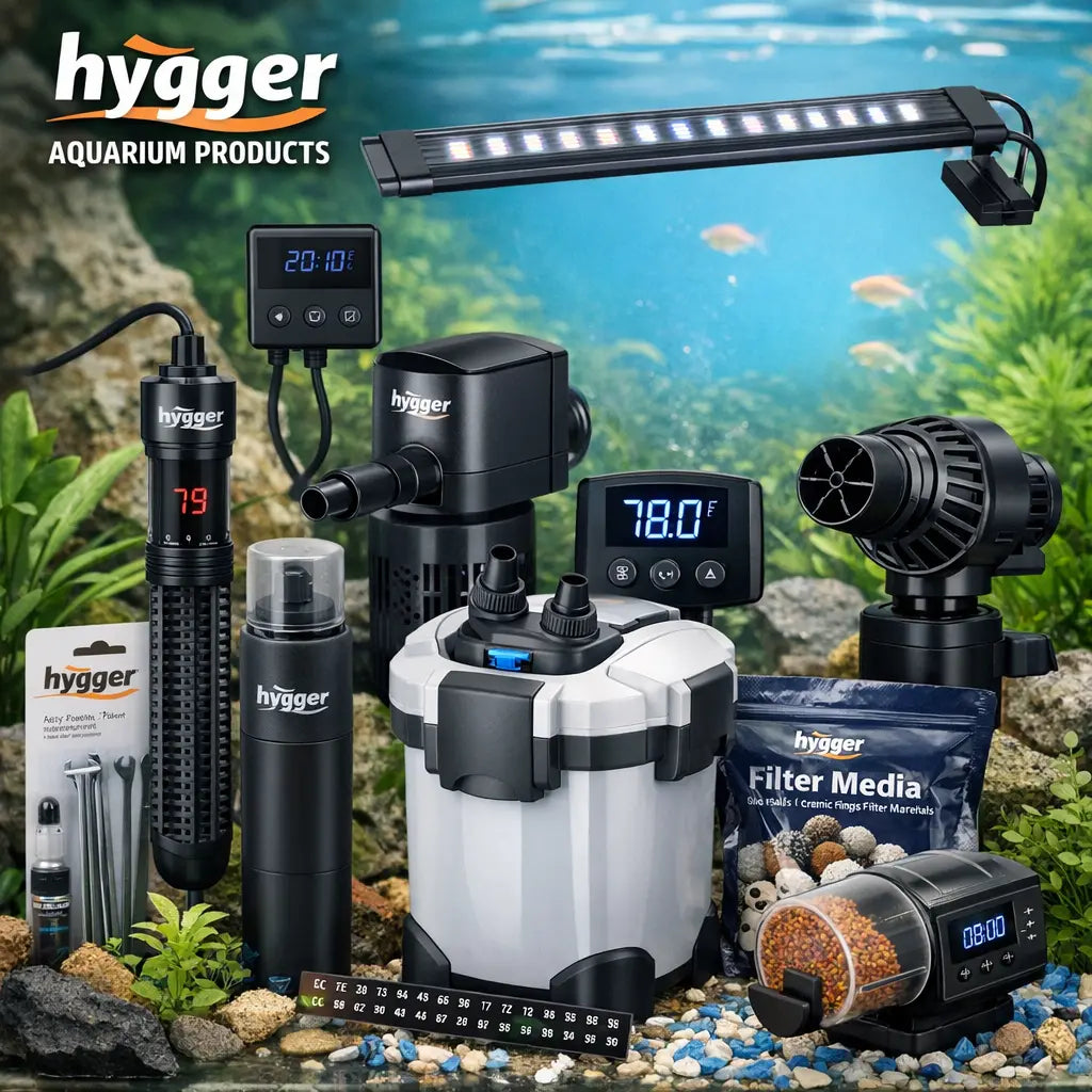 hygger aquarium products led light heater filter freshwater fish tank equipment