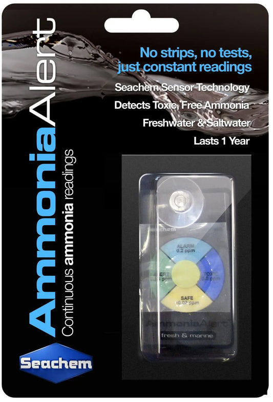 Seachem Ammonia Alert – color-changing in-tank ammonia monitor providing continuous detection of toxic ammonia