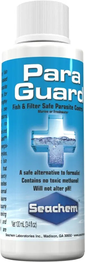 Seachem ParaGuard 100 mL – broad-spectrum treatment for external parasites, fungus, and fish infections