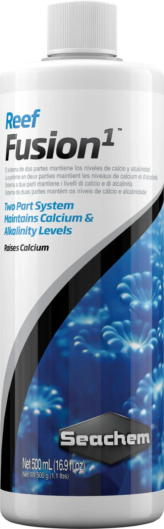 Seachem Reef Fusion 1 500 mL bottle calcium supplement for reef aquariums
