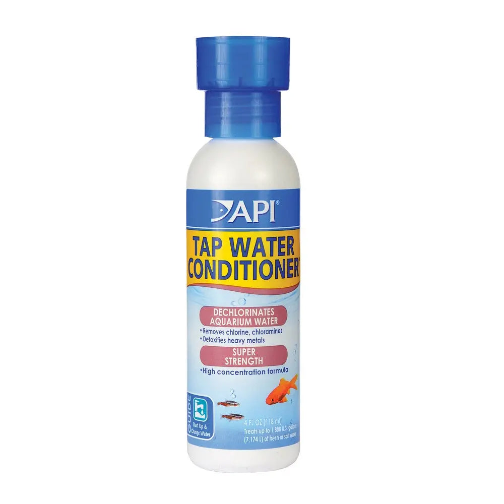 API Tap Water Conditioner 4 oz bottle – aquarium water treatment that neutralizes chlorine, chloramine, and heavy metals
