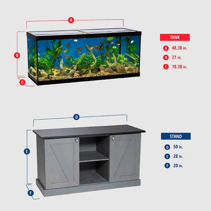 Marineland 75 Gallon Ensemble – Aquarium & Stand Set