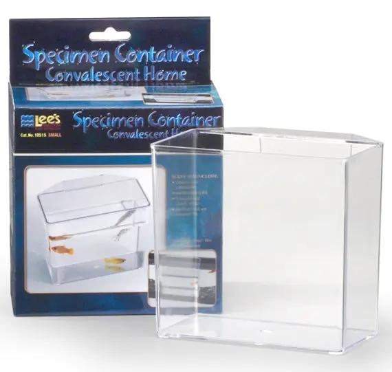 Lee’s Convalescent Home / Specimen Container – Small clear acrylic hanging container for isolating or acclimating small aquarium fish